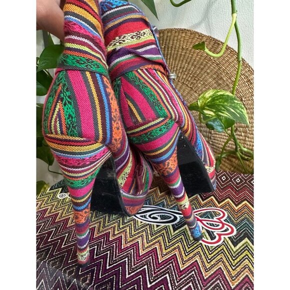 Jayce-5 women’s size 7 colorful boot heels - Picture 6 of 9